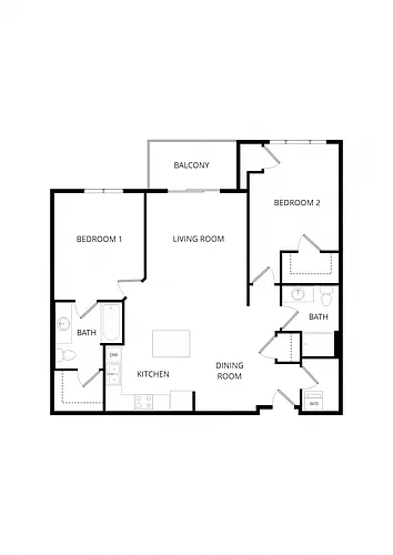 Floor plan 2X2 D
