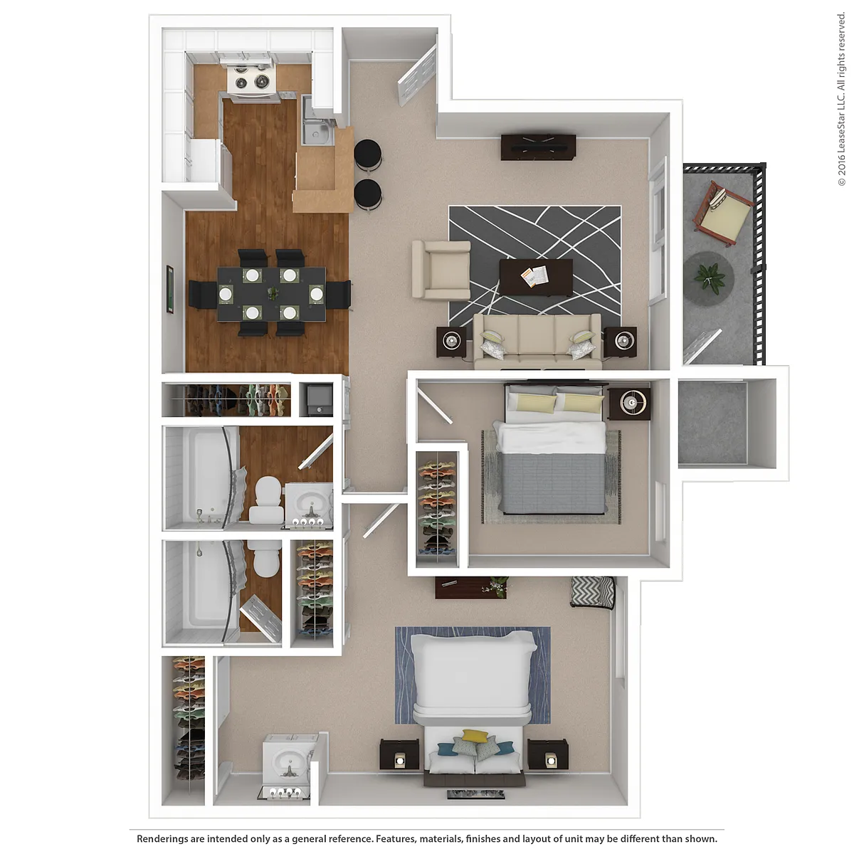 Floor plan 2x2B