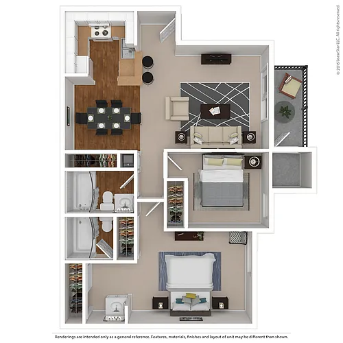 Floor plan 2x2B