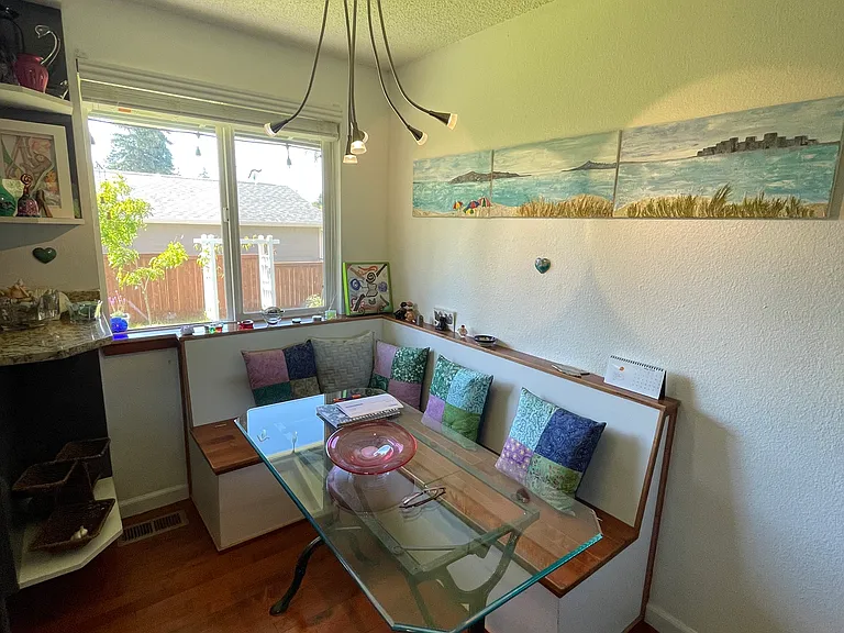 Dining table included
