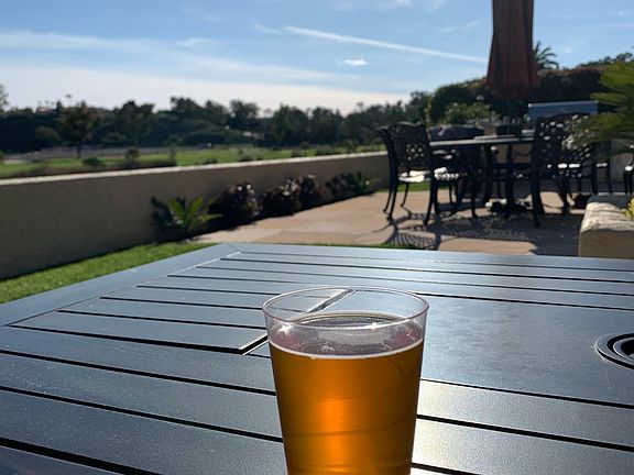 Couch and fire pit patio area with breathtaking views.