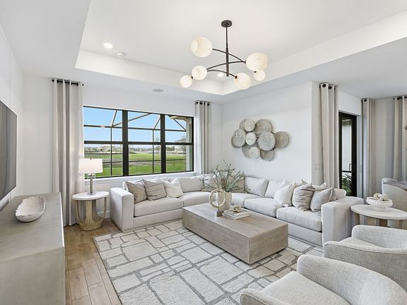 Gathering room with tray ceiling option