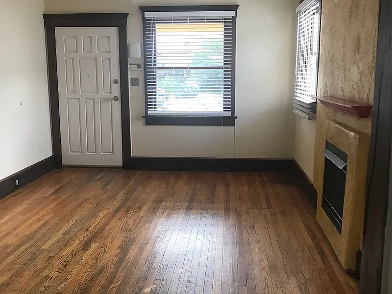 Living room, looking at front door