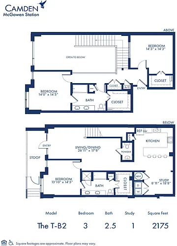 Floor plan T-B2 Townhome
