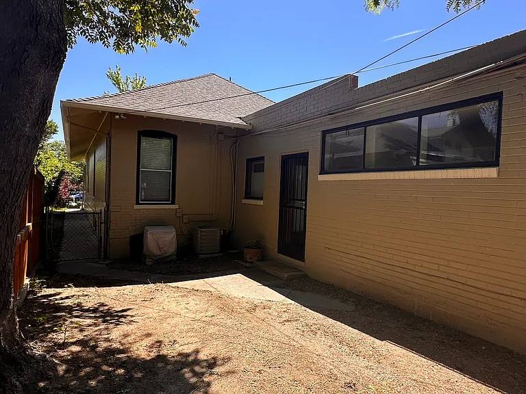 Off street parking area and secured entry. There is a motion light that turns on when you enter the driveway.