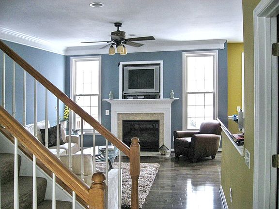 9 ft ceilings on ground level and 1st floor and great natural light.