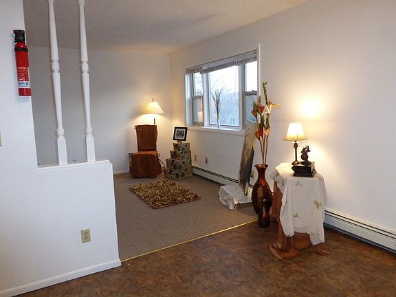 Electric baseboard heat. Large Windows in the living and d