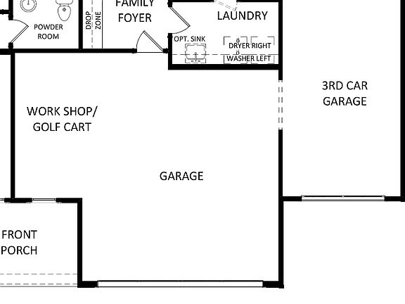 Optional 3rd Car Garage Bay