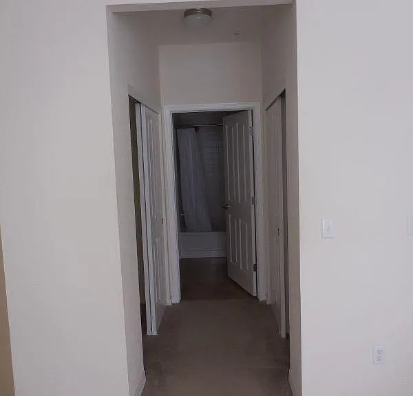 Hallway in Master bedroom to master bath, dual large closets