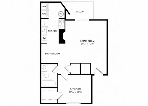Floor plan One Bedroom