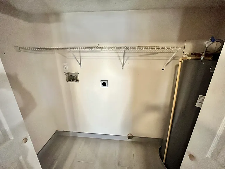 Washer and Dryer hookup inside the home by the kitchen
