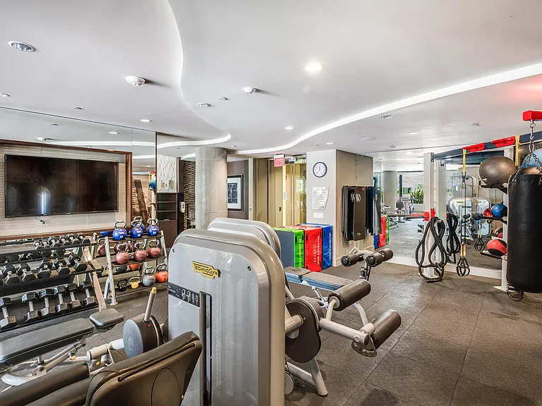 State-of-the-art fitness center with strength training equipment