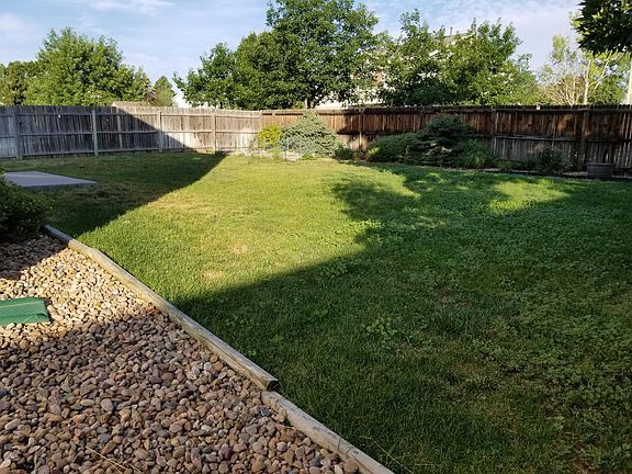 Peaceful fenced yard