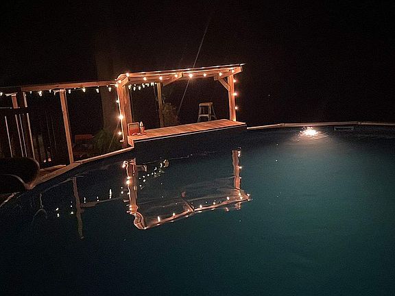 Pool and tiki bar