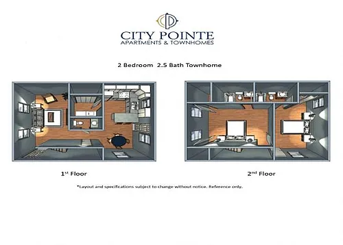 Floor plan 2 Bedroom 2.5 Bath