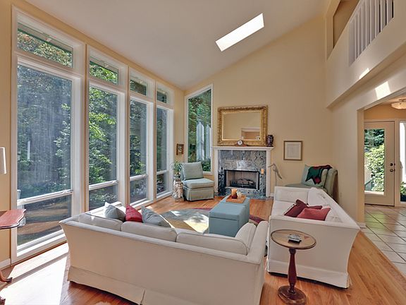 Wall of windows living room