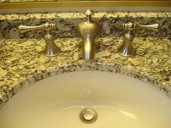 New Granite, sink, & Kohler Faucet