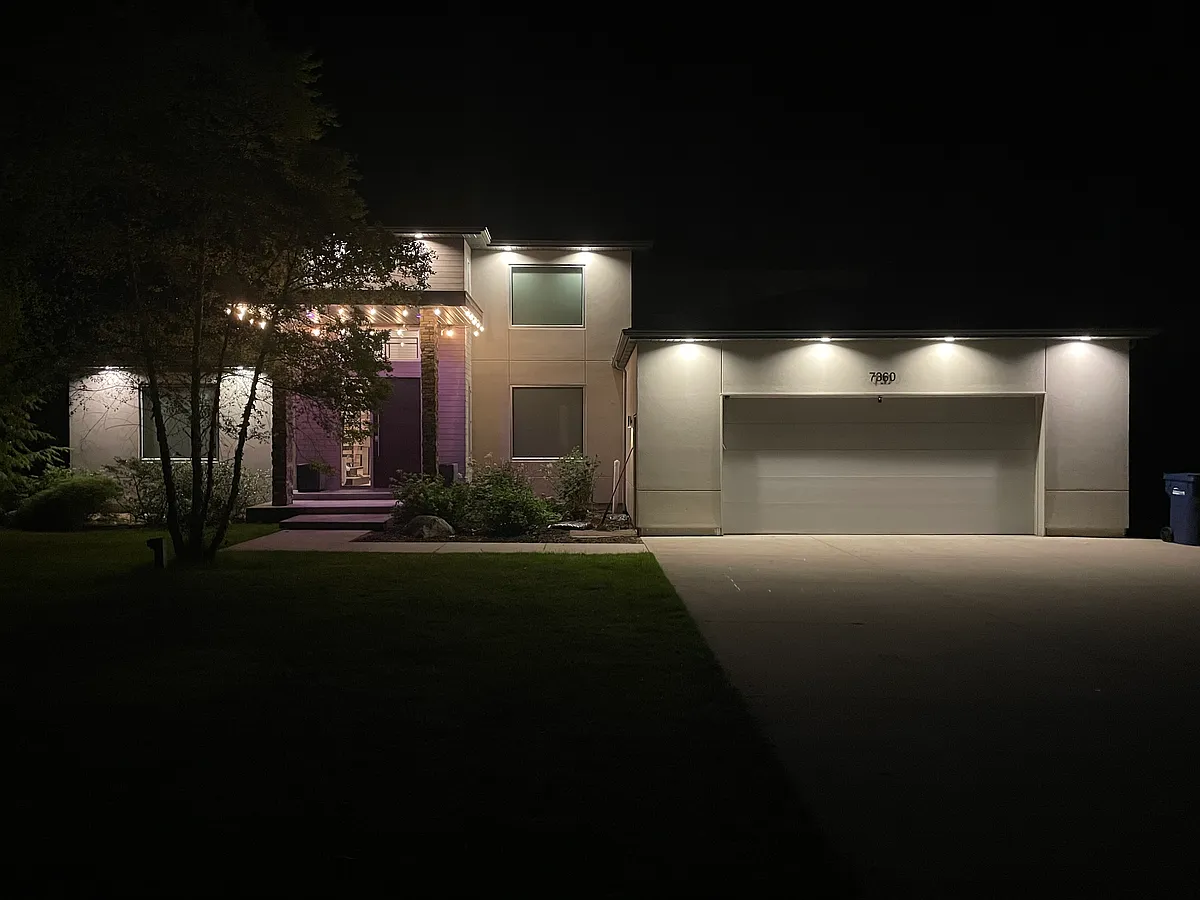 House at Night - 7360 E Shore Rd