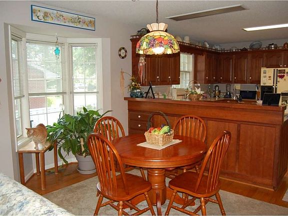 "A wonderful window bay sets the tone in the breakfast area"