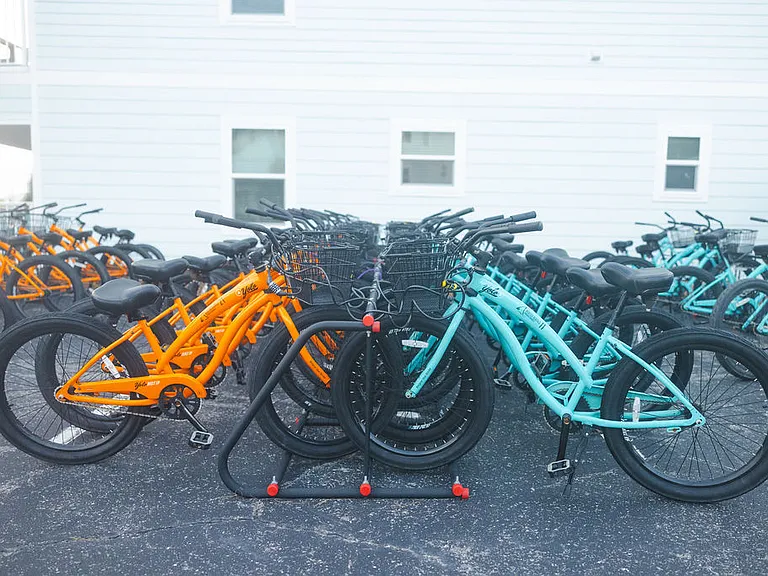 Bike rentals on site.