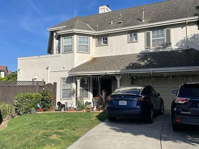 Front yard view of the house