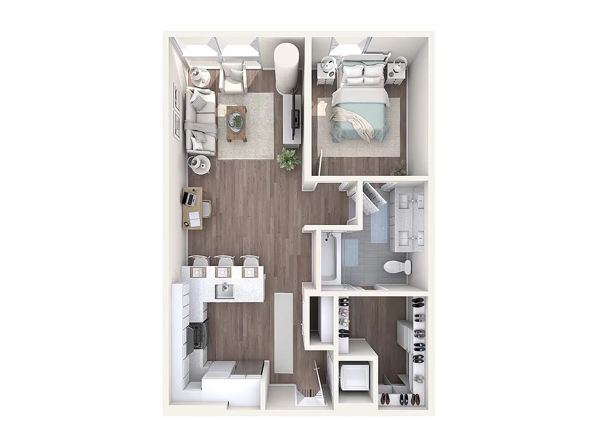 Floor plan 1 Bedroom - A5