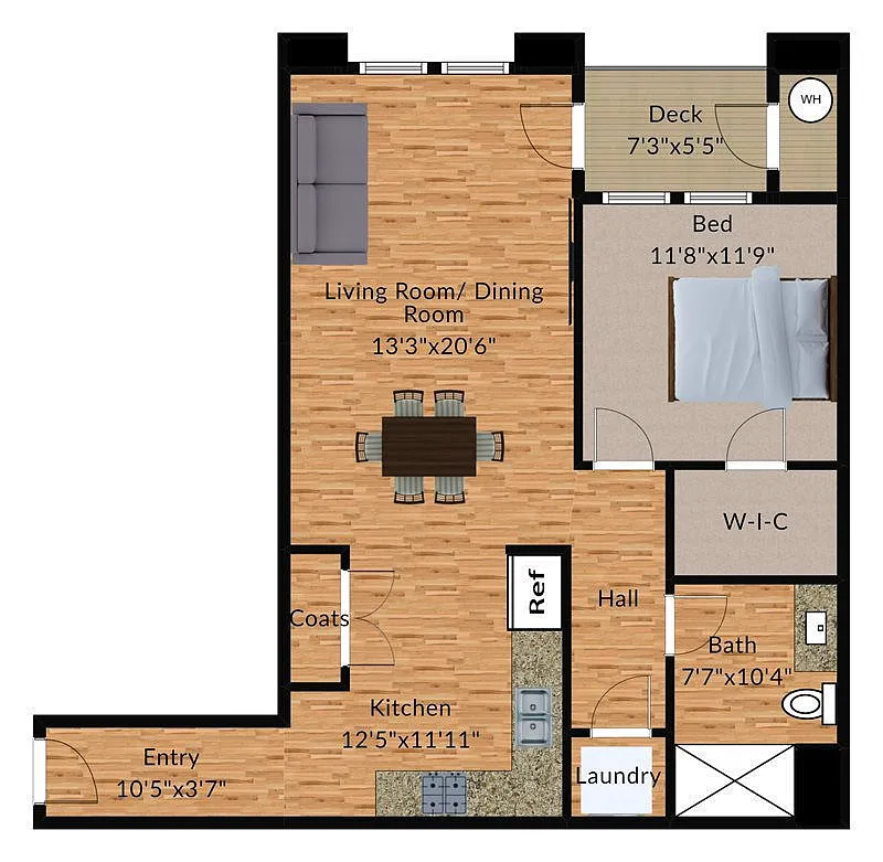 Floor plan 1BX