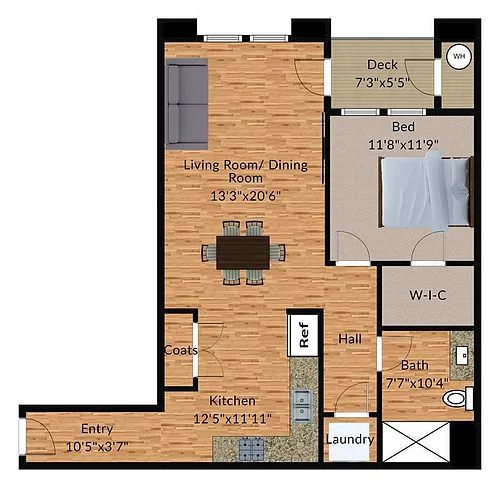 Floor plan 1BX