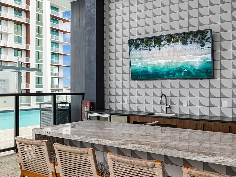 Enjoy the resident clubhouse next to the pool