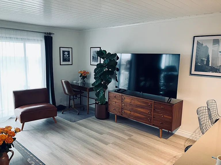 Living Room w/work area.