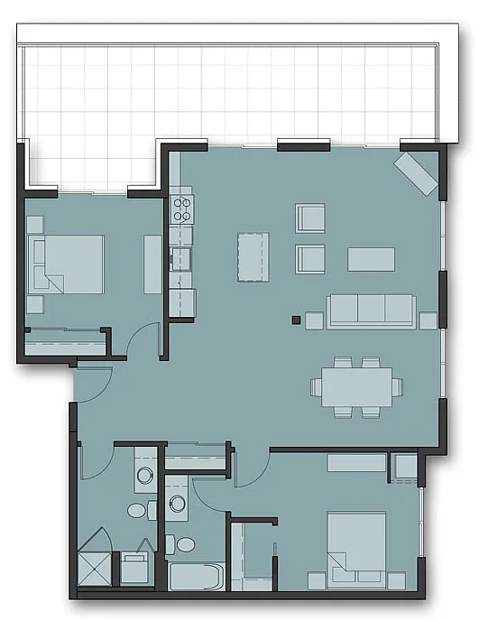 Floor plan Two Bedroom C.5