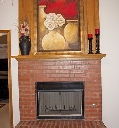 Brick Gas Fireplace