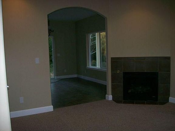 Family room with gas fireplace