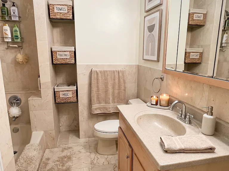 bathroom with laundry