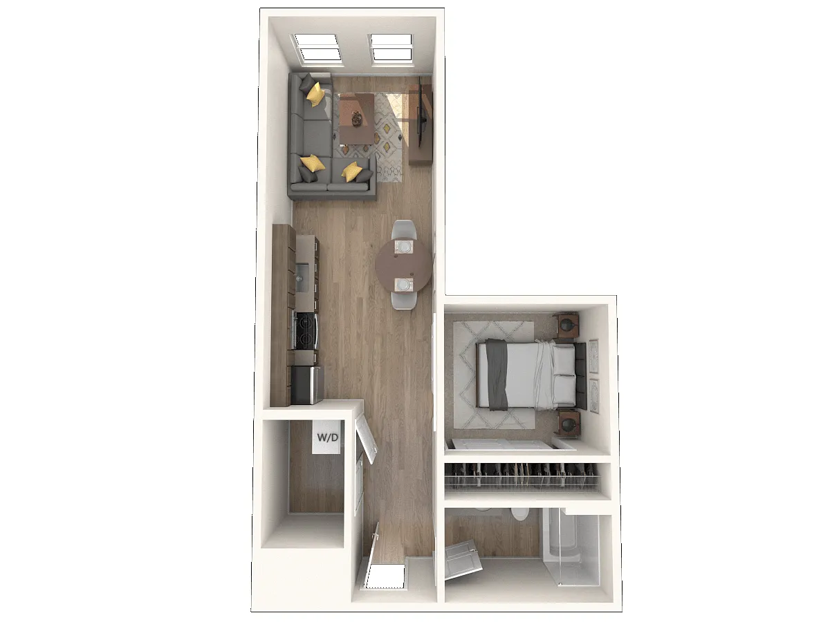Floor plan 1x1 Urban MFTE