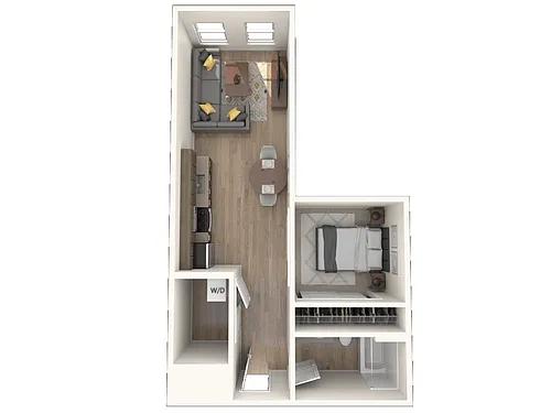 Floor plan 1x1 Urban MFTE