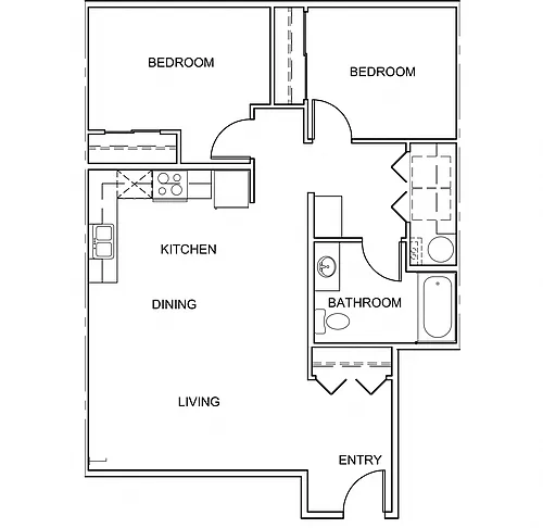 Floor plan 2 Bedroom