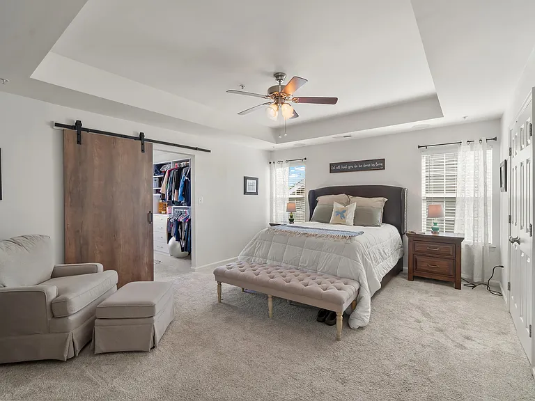 Upstairs magnificent primary suite with walk in closet.