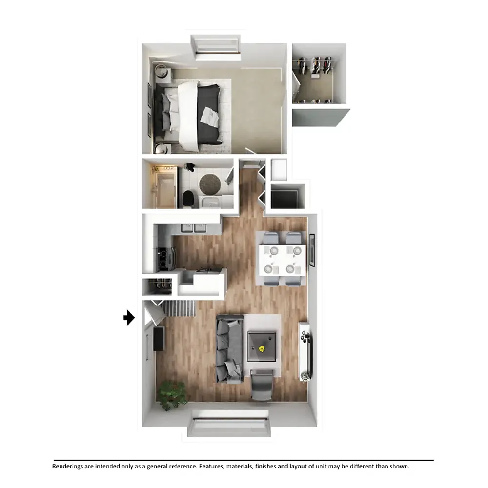 Floor plan One Bedroom Apartment
