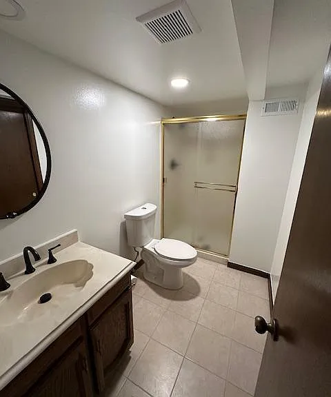 basement 3/4 bath