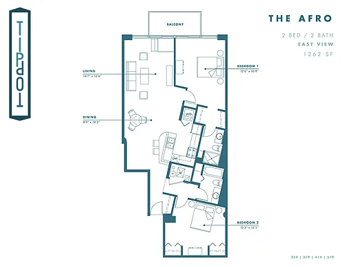 Floor plan The Afro