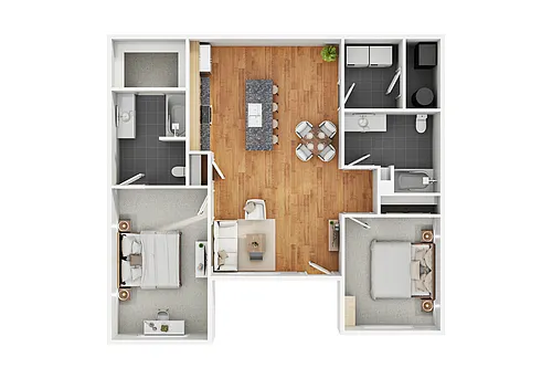 Floor plan Two Bedroom