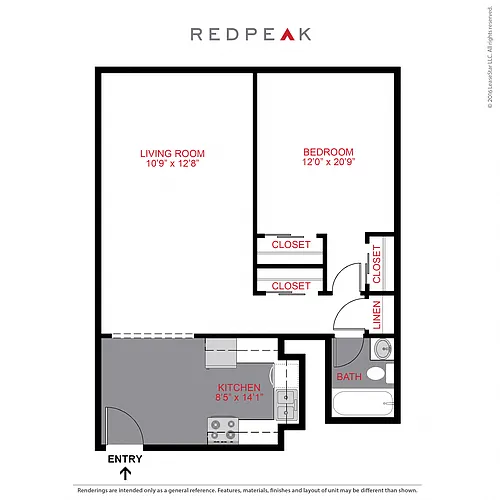 Floor plan Plan A2 - One Bedroom