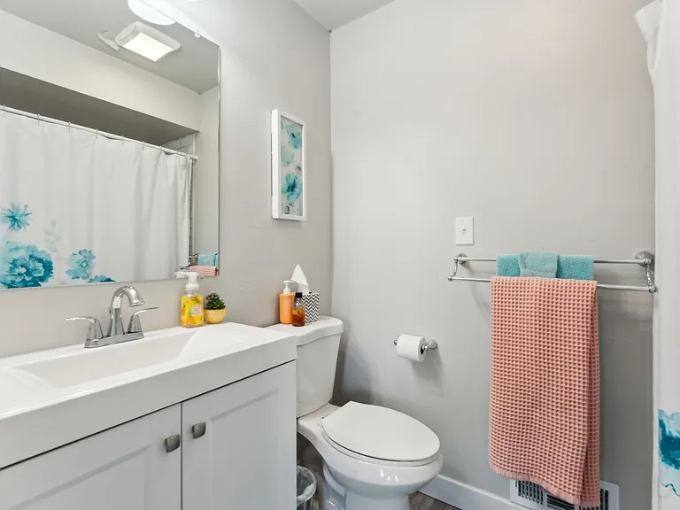 Full private bathroom off rear bedroom also.