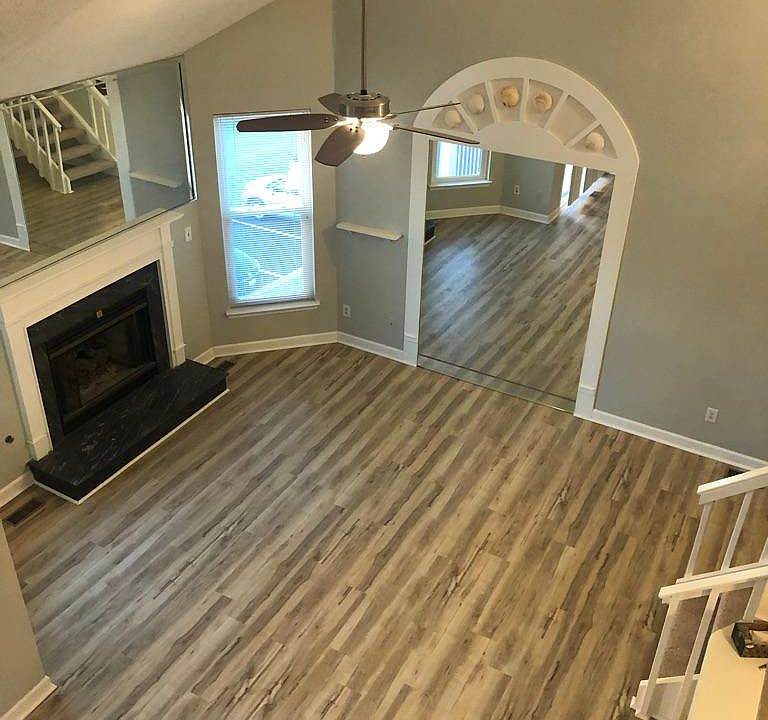 Living room from the upstairs balcony