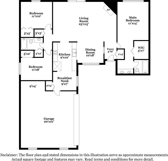 3 bed, 2.0 bath, 1298 sqft, $1,885 — Photo 2