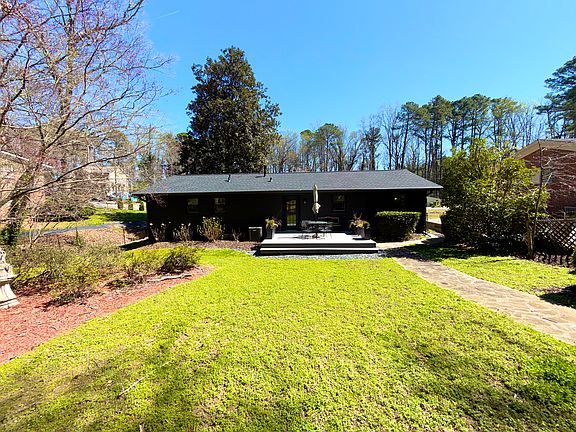 Backyard with new platform Trek deck