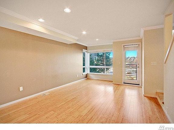 Living room with bamboo hardwood floors