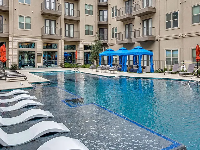 Griffis Frisco year round resort style pool.