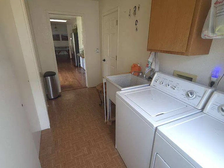 Mudroom from 2 car garage.
